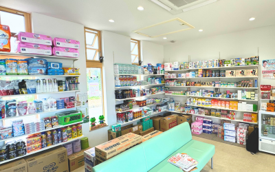 充実した市販薬や日用品が多数